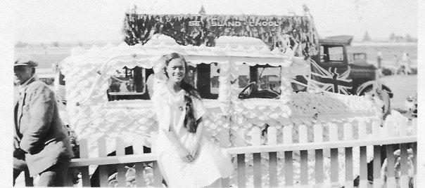 My mother, Ruth Lang, age 16 -1932- in Richmond on May Day