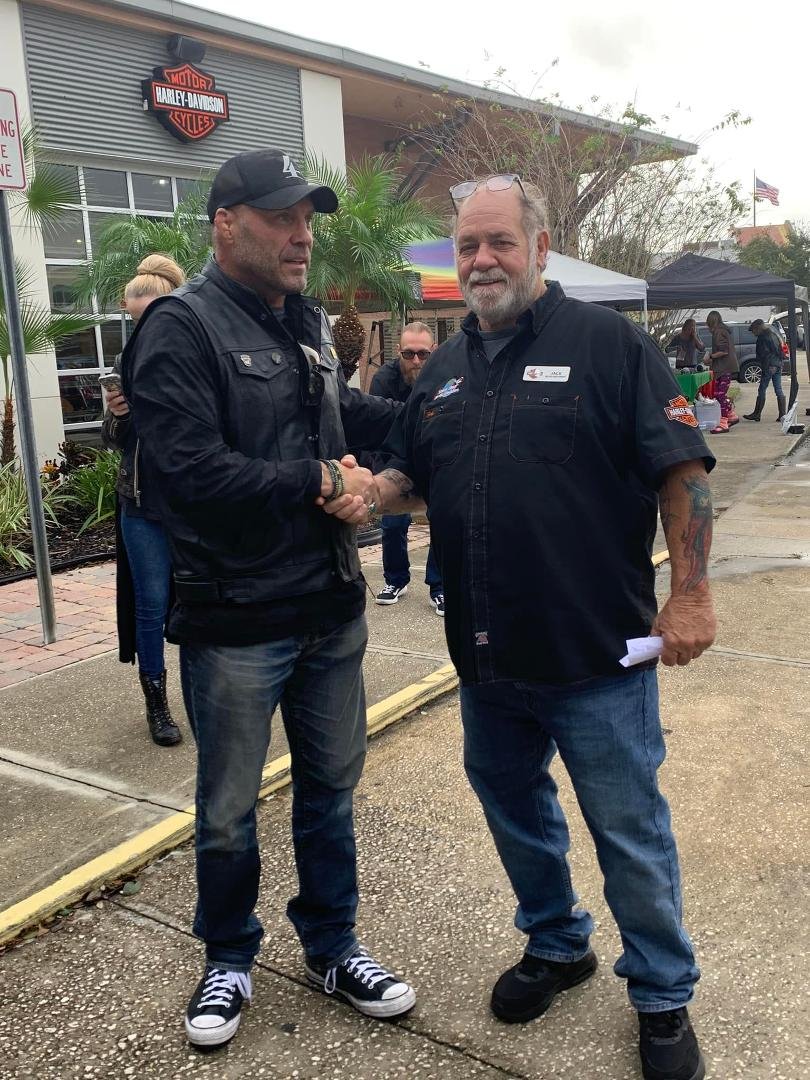Having a handshake with Randy couture, he’s one of the good ones all about the veterans God bless