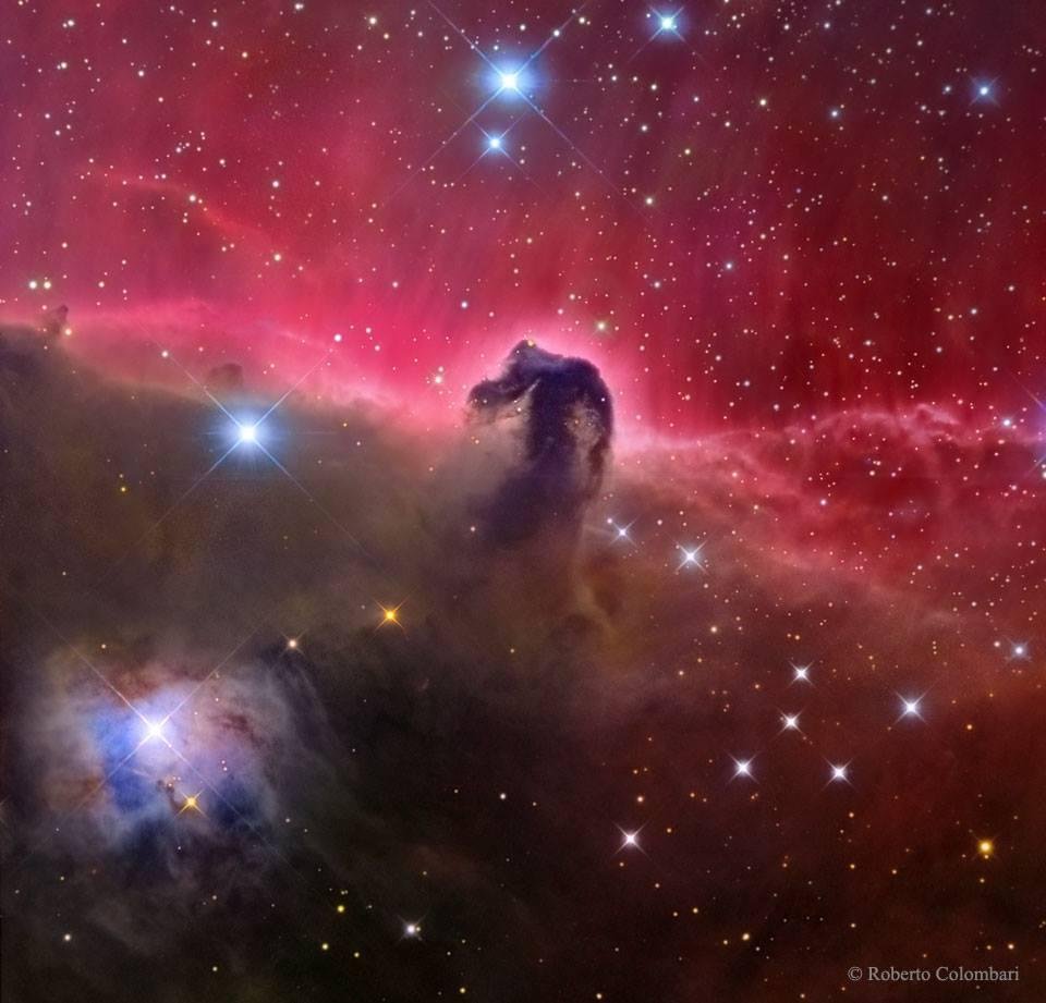 The Magnificent Horsehead Nebula
Image Credit & Copyright: Data: Giuseppe Carmine Iaffaldano; Processing: Roberto Colombari
Explanation: Sculpted by stellar winds and radiation, a magnificent interstellar dust cloud by cha