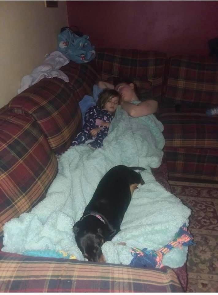 My youngest granddaughter, Manelle and my great-granddaughter, Avalynn along with Lucy-fur ❤️