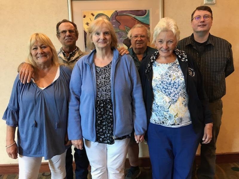 After breakfast with family in Oregon  August 18, 2019.  We haven't all been together in Oregon for many years!  3 cousins, a nephew, a sister and her hubby, and Leslie Lusk!  Was great not only getting to see my former cla