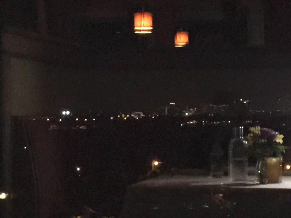 Sarasota at night with a nice reflection from inside