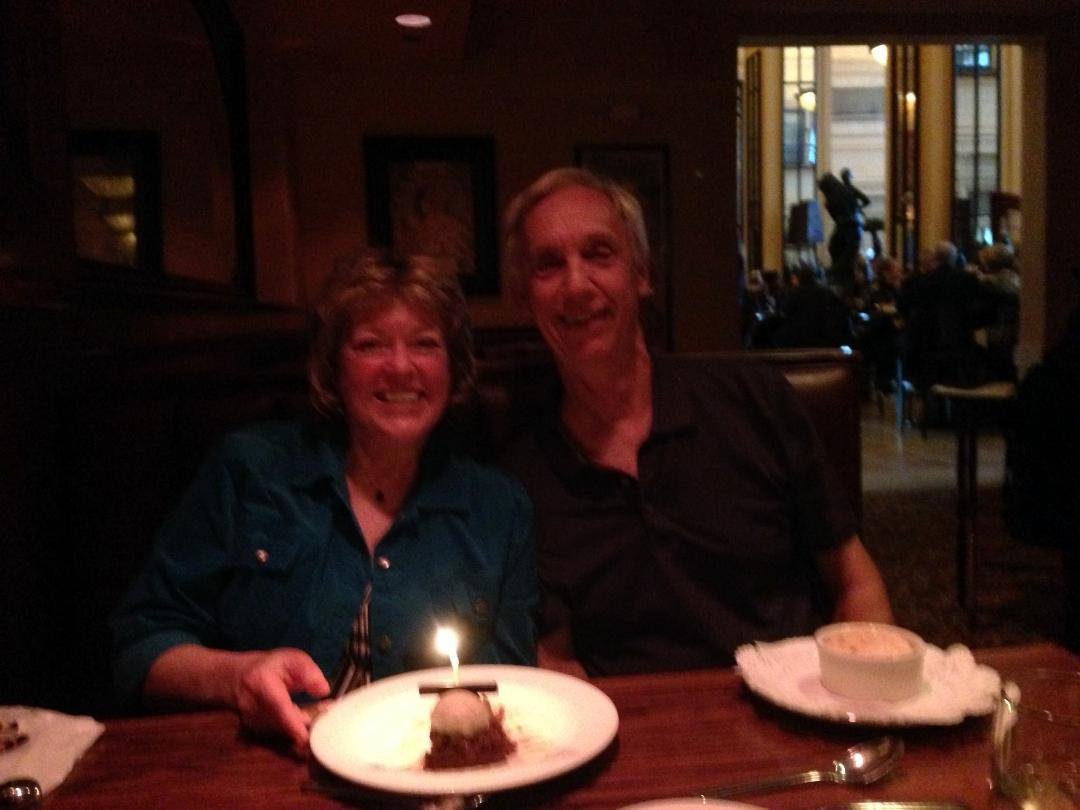 Thanks for all the birthday wishes. Celebrations continue at Pierponts with Bill & Jimmy and this week with "Gravity" at the IMAX and a $1.60 footlong at Costcos. Life is good!