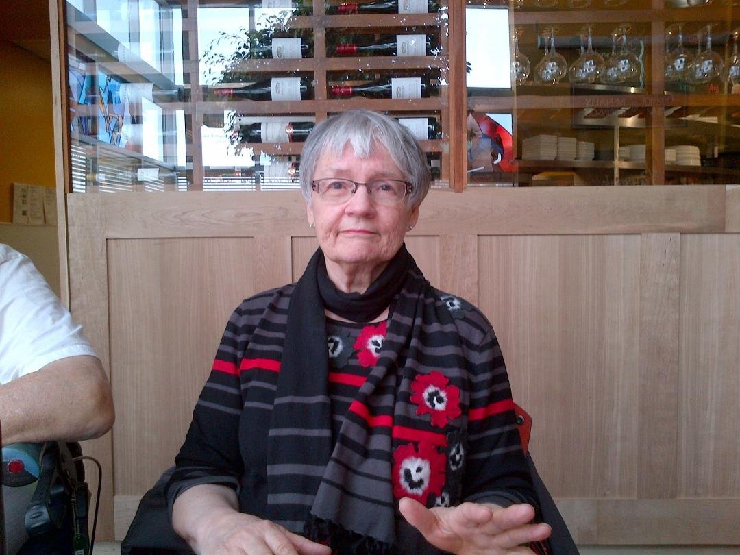 Out for coffee with my sister, Peggy.