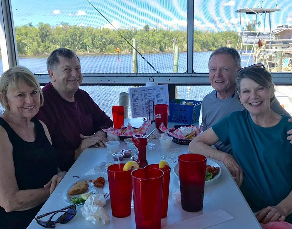 Our friends BILL and Beth Cox in Everglades city eating lunch at the Triad. It is always a real treat for me to be with BILL also known as BC