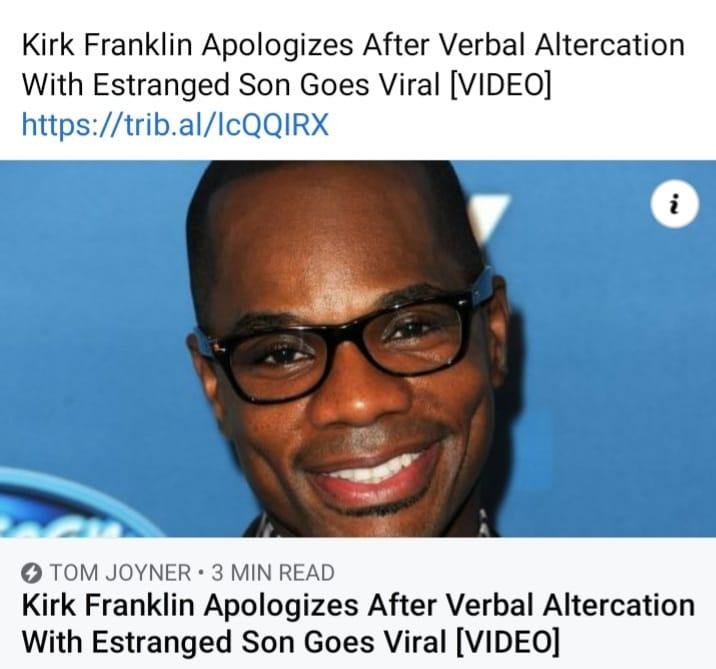 Since a very personal and private conversation between him and his family member that was not meant for the public was shared with the public Mr Franklin, out of love and respect for his image and audience, he apologized. I