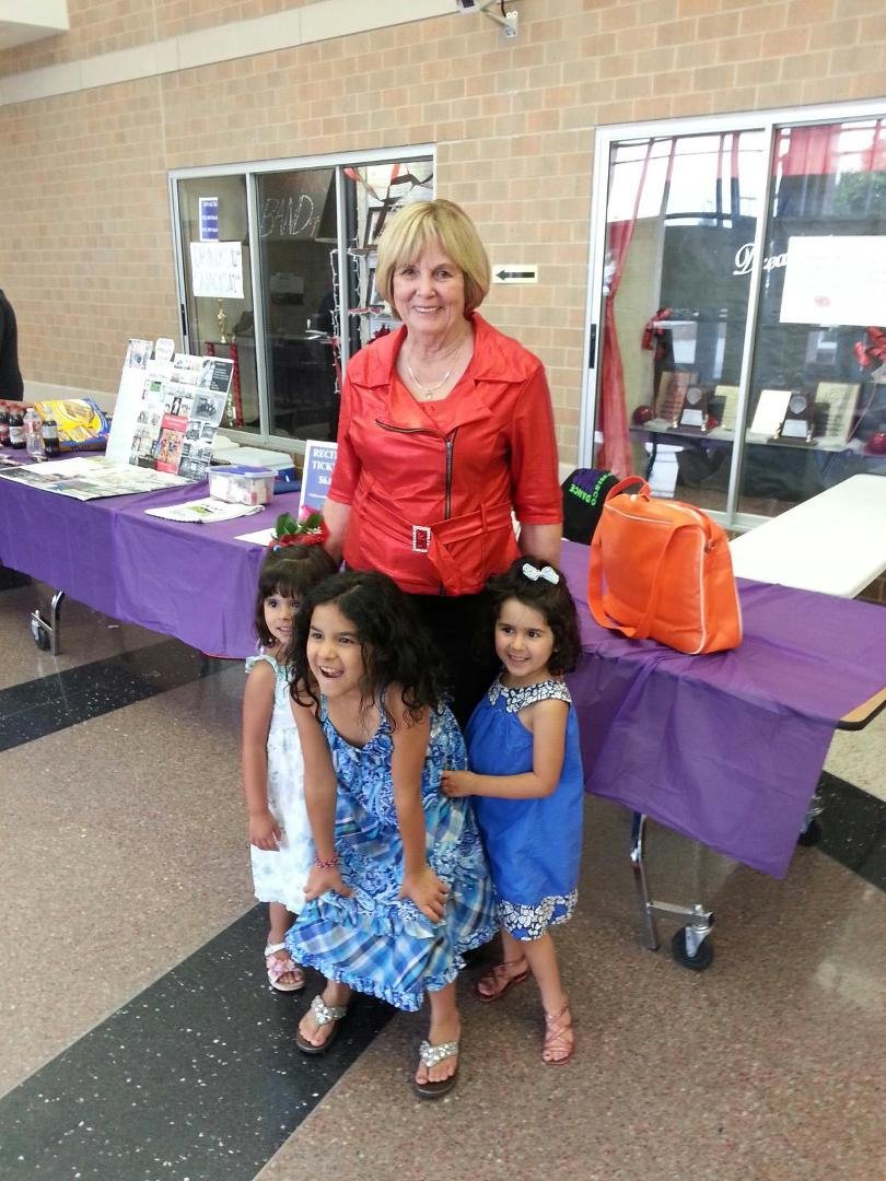 Ann and the girls at Ann's tap recital.