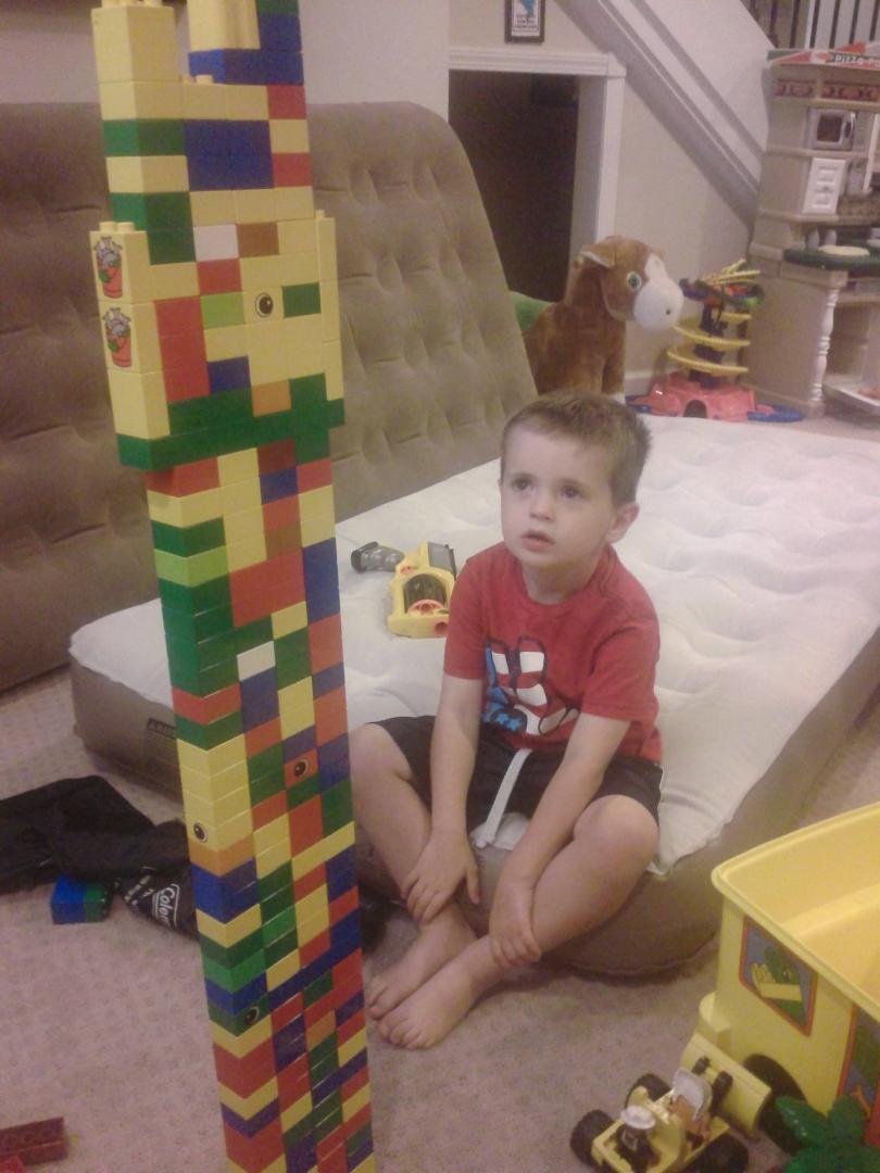 Liam's big Lego tower