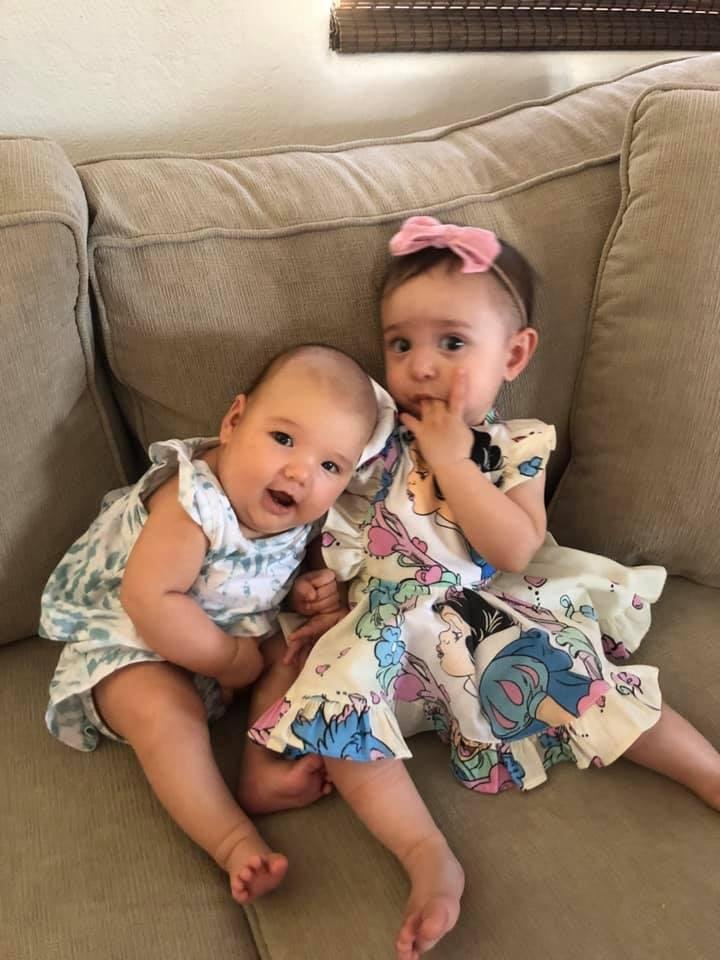 My two youngest Great-granddaughters. Pretty Charlotte, left, and Marigold. My life is full of love.