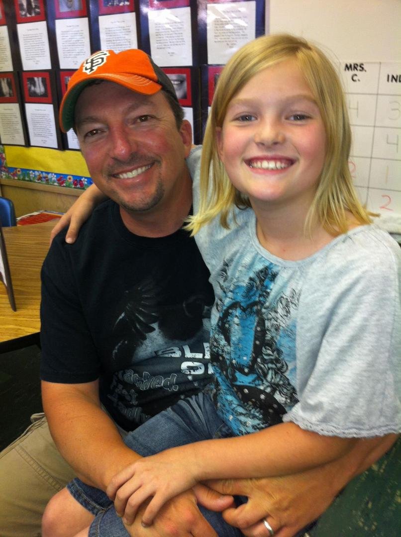 Jacy and Dad, Josh Open House 5/10/12.