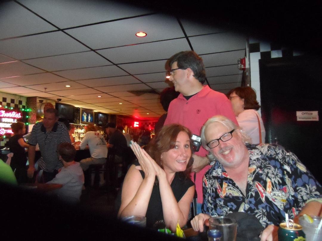 David, Gary and Elena at Charlies Kittchen for the Coop reunion ..