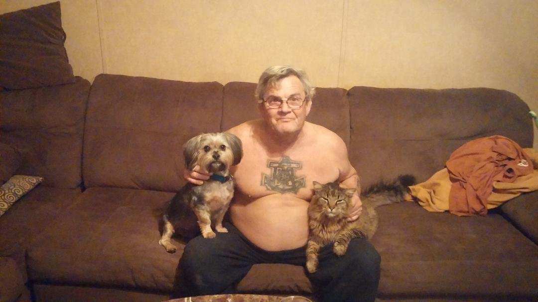 At home chillin with tyler and frankie