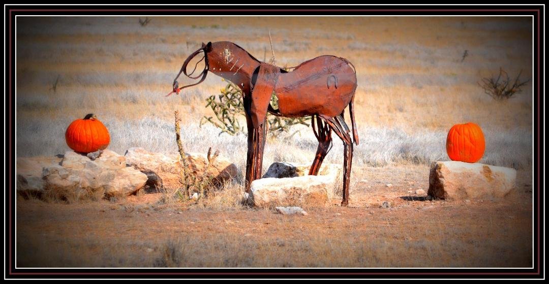 Metal horse on Pine Lodge Rd. 2