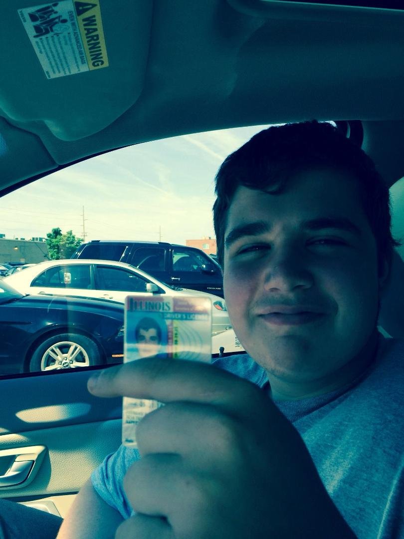 He got his license? Wow I am feeling so ild