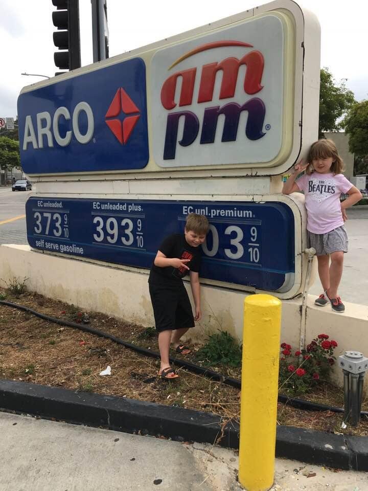 First pic in Santa Monica. Look at what these poor people are paying for gas?!?