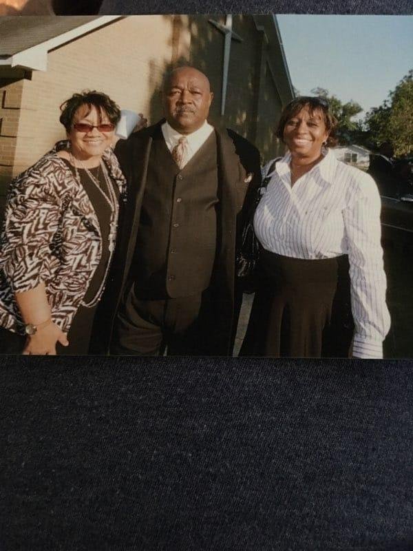 My brother, Norris Stephenson, and sister, Olga Rita Stephenson and myself at our fathers funeral in Newport Ark, 9-10 yrs ago.😞
