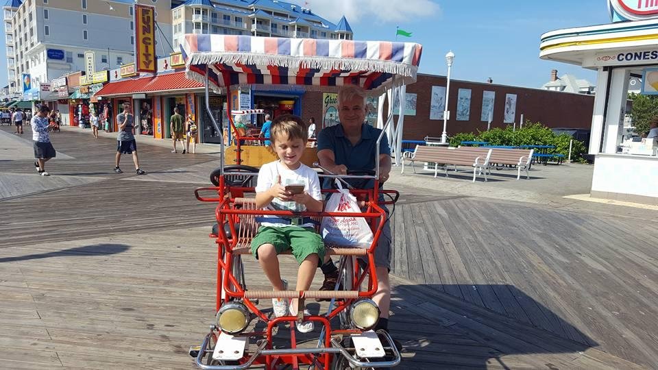 With Vincent at Ocean City.
