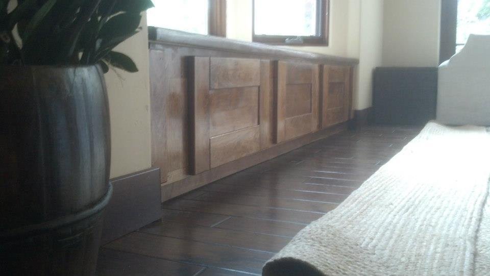 Jack's Custom Woodworking - bench seat at bay window