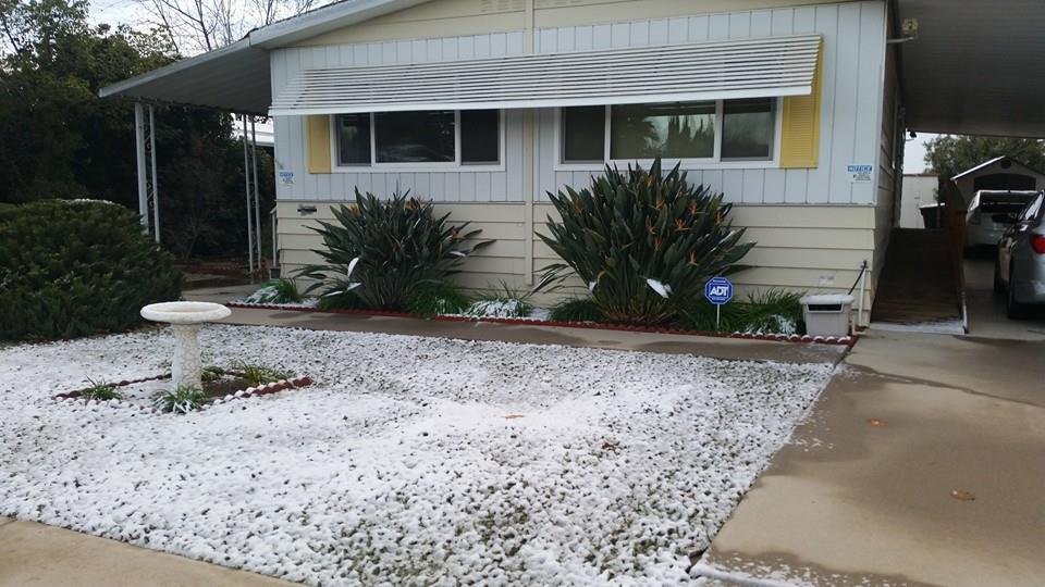 Woke up to snow. Craig got more than me