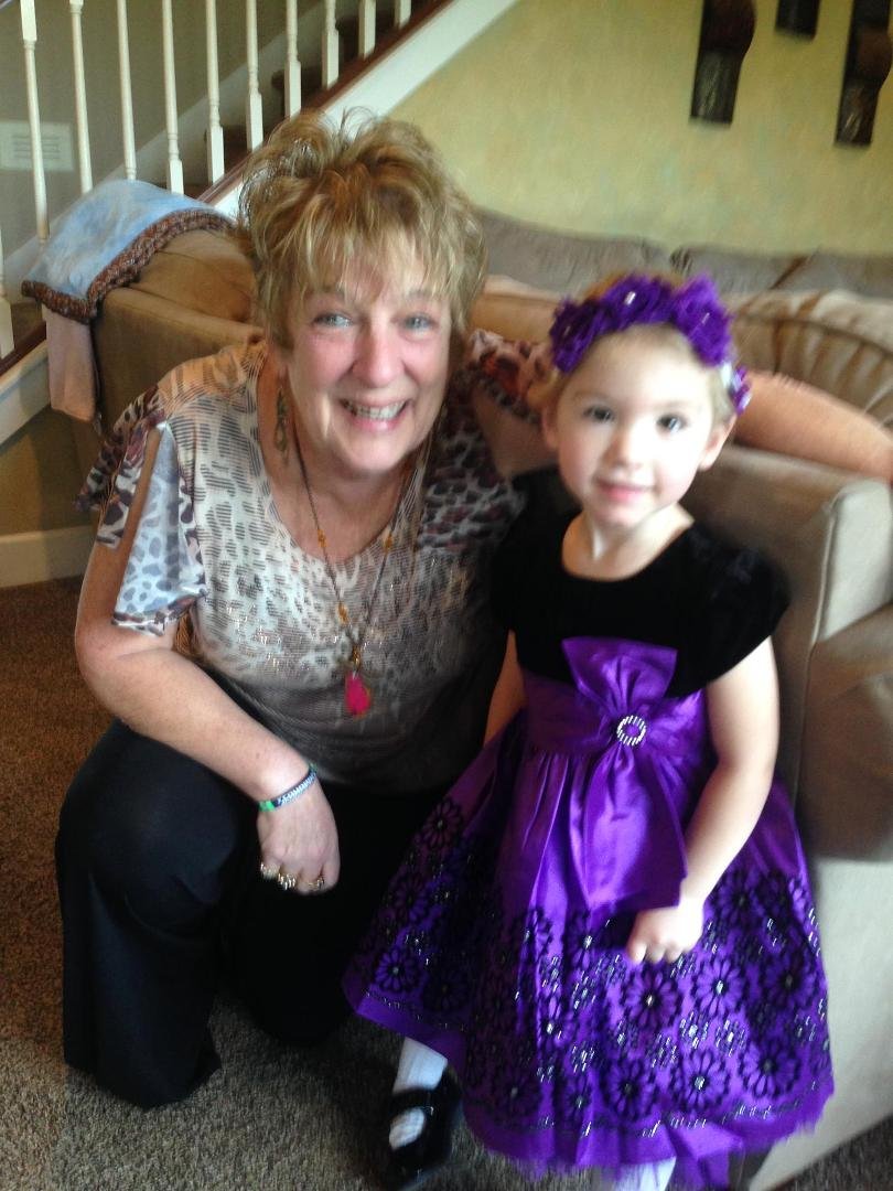 Princess Hannah Marie with Grandma Sharon at Thanksgiving 2014!