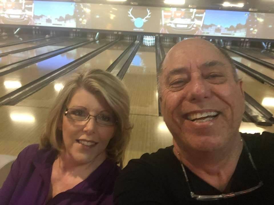 Started the new year at the bowling alley hardly anyone there