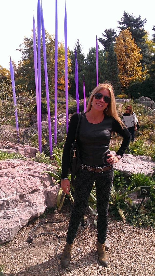 Visit from Corinne Nallet, NJ (formerly of Denver) at Denver Botanic Gardens, Chihuly exhibit. We have been friends for 32 years.