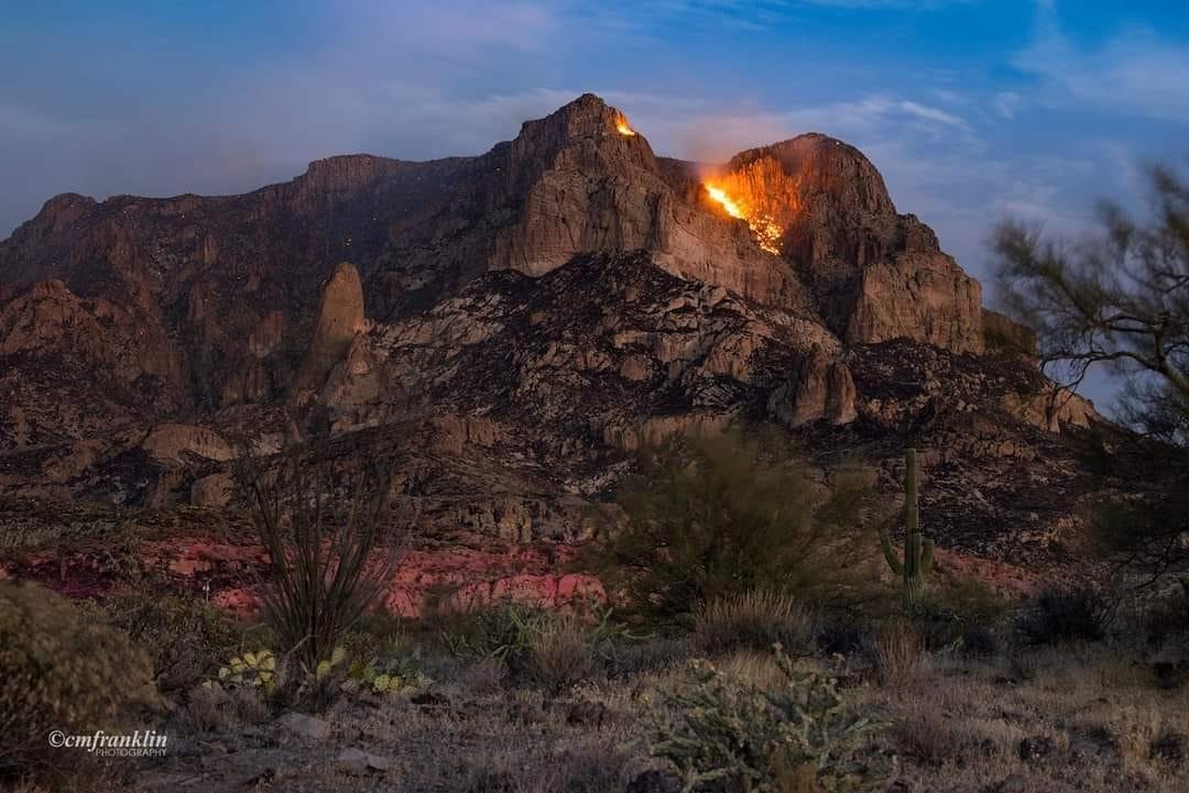 Pickett Post Mountain caught in the Telegraph Fire...