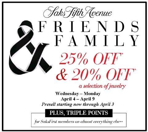To all friends and clients, please come into Saks 5th ave this April 4-9. I will be here all of the days to help you with your clothing needs. Hope you can make it in. Thanks
