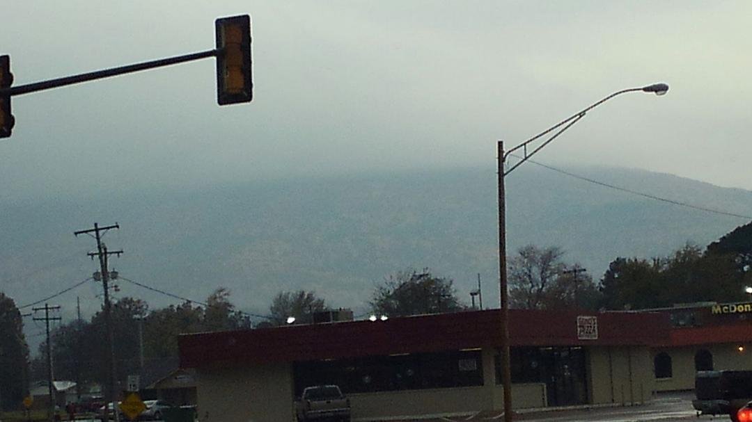 Spending today in the Kiamichi mountains. I travelled here with my dad when I was a kid. Too bad the day is so dreary. Last time I was here we camped out, my dad cooked and I got violently ill. Hmmm