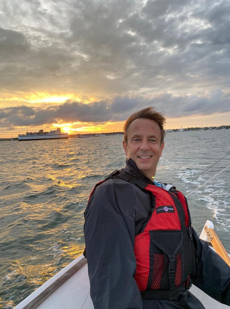Sailing at Hyannis with my work buddy Jason. Season's over and I'm really gonna miss this.