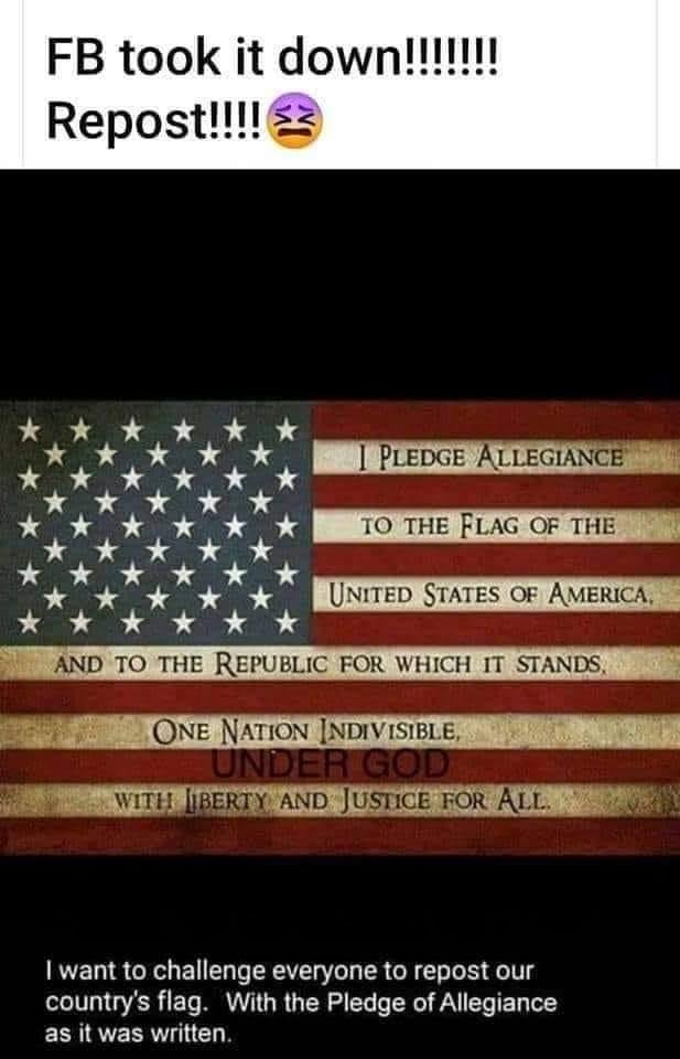 But I like it better written,
"One Nation, Under GOD"