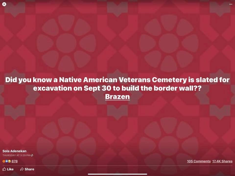 He has no respect for our people, living or dead, nor for our country’s history.