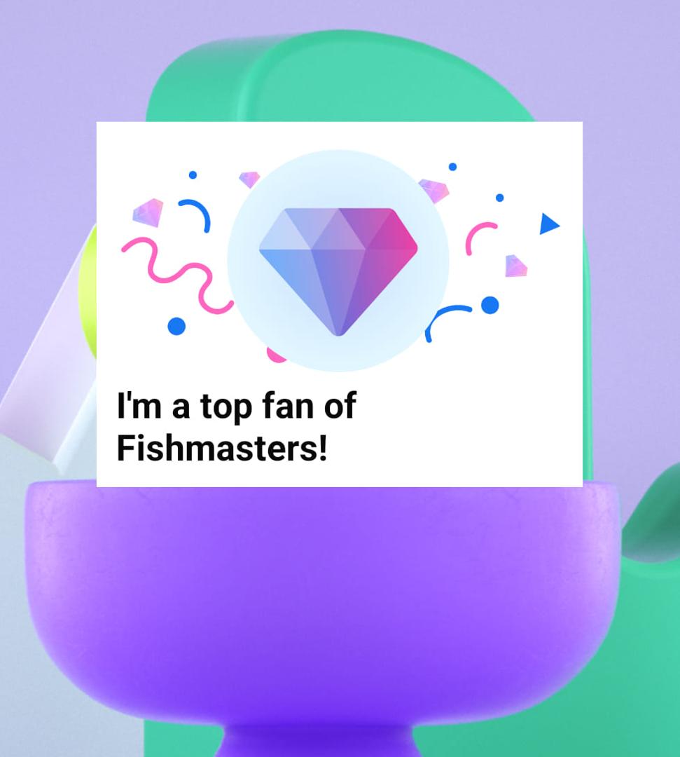 With Fishmasters – I just got recognized as one of their top fans! 🎉