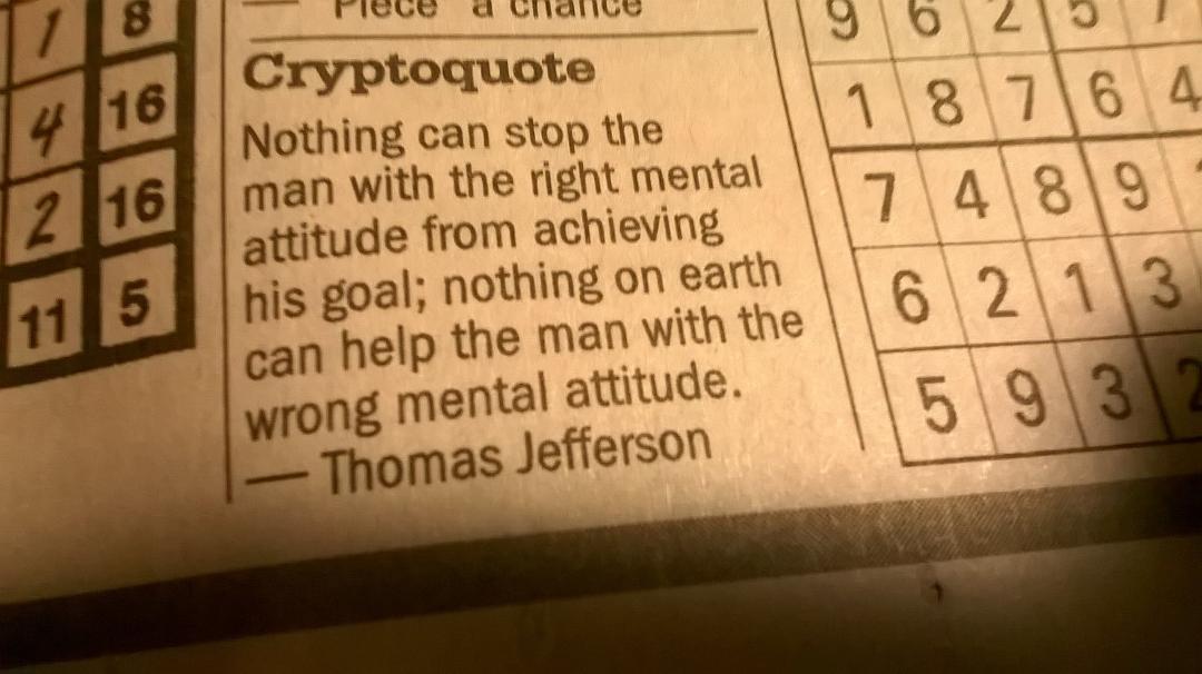When you are convinced of failure, you will.