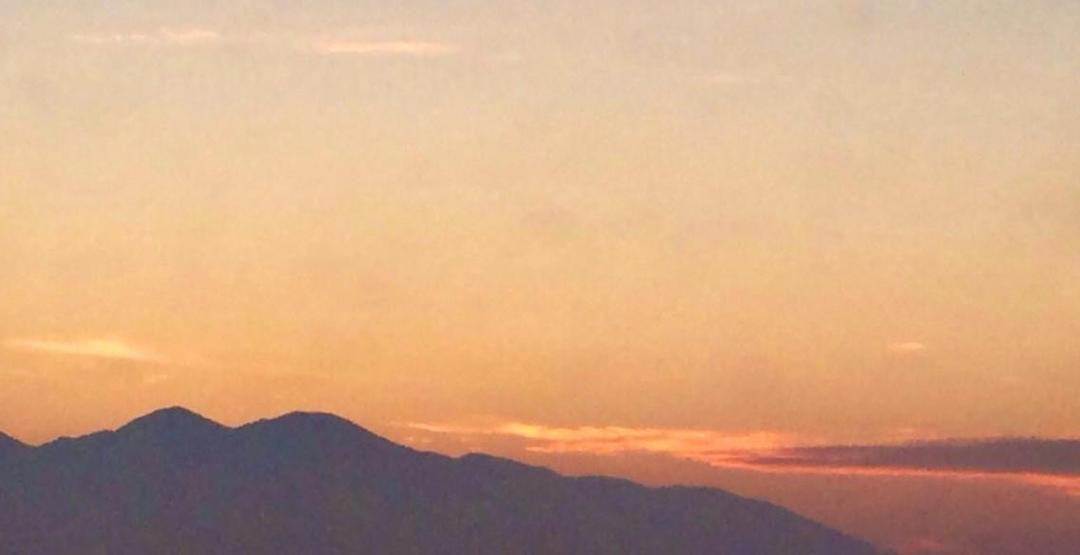 Sunset on the Wasatch Mountains.