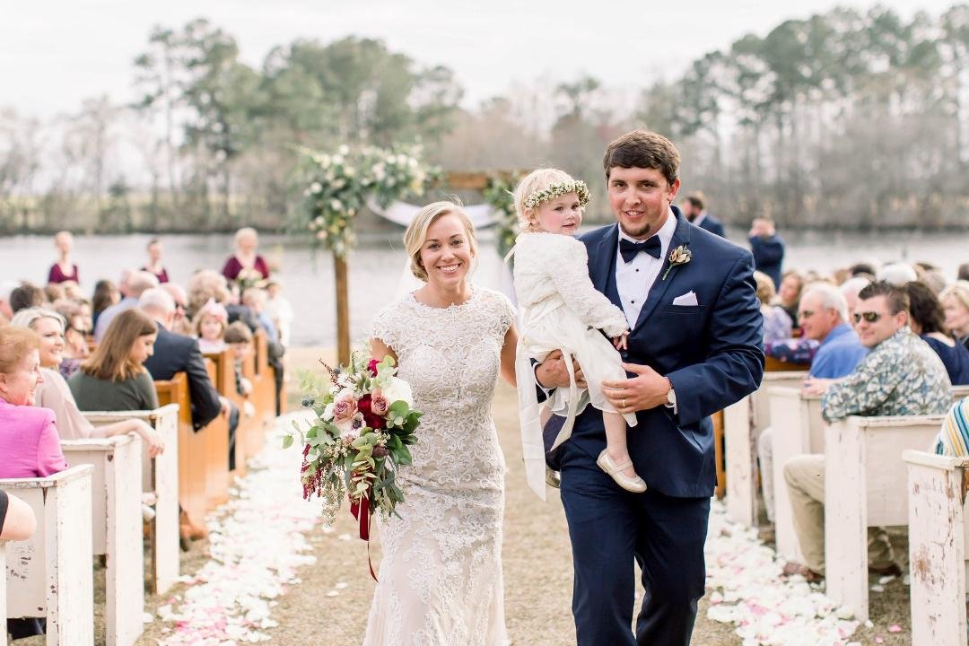 When Aunt Sky gets too close to your "Uncle Tawm", you chase them down the aisle and make him carry you.