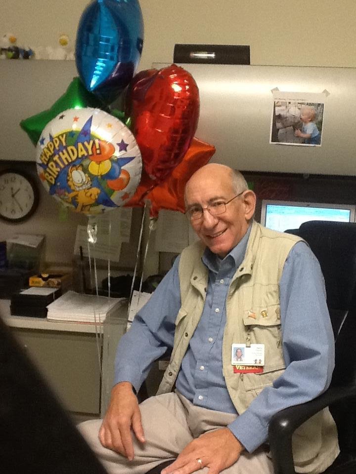 Balloons I received with my wonderful birthday lunch. Thank you to my loving wife Rhonda and my wonderful son Sam! They brought me lunch at work, it was such a treat!