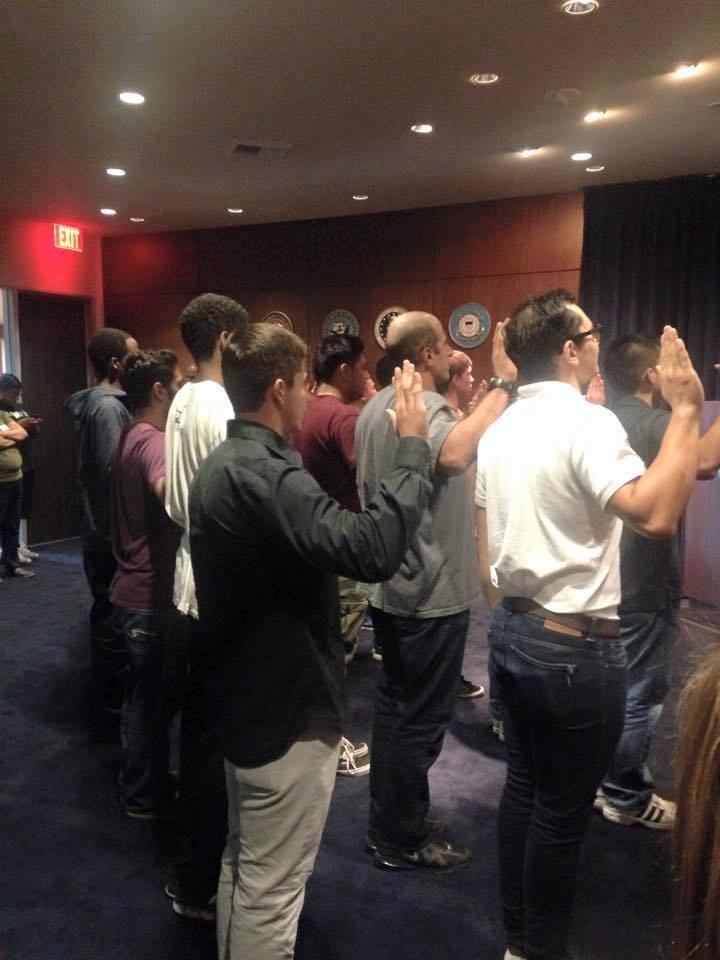 I am so very proud to say that my grandson Alex A Karr is now a Soldier for this wonderful country of ours. The United States Army!!! Here he is being sworn in... Alex, you make me very proud..