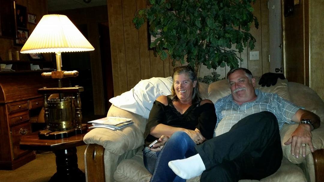 Lyn and Bob at my hoise