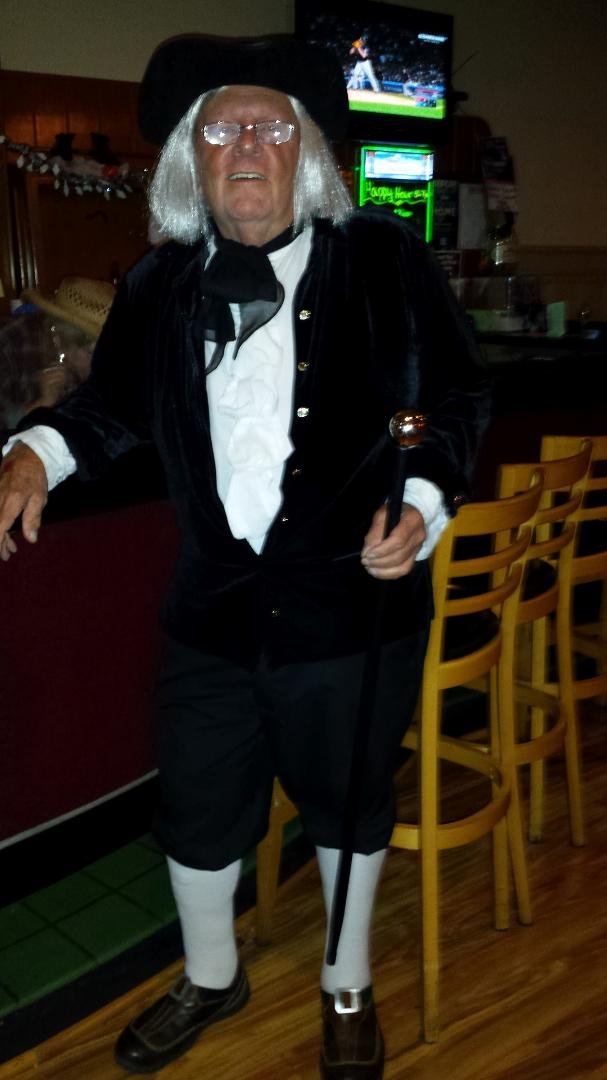 Ben Franklin ( Bill LaPrairie ) at York Elk's Lodge Halloween Party.