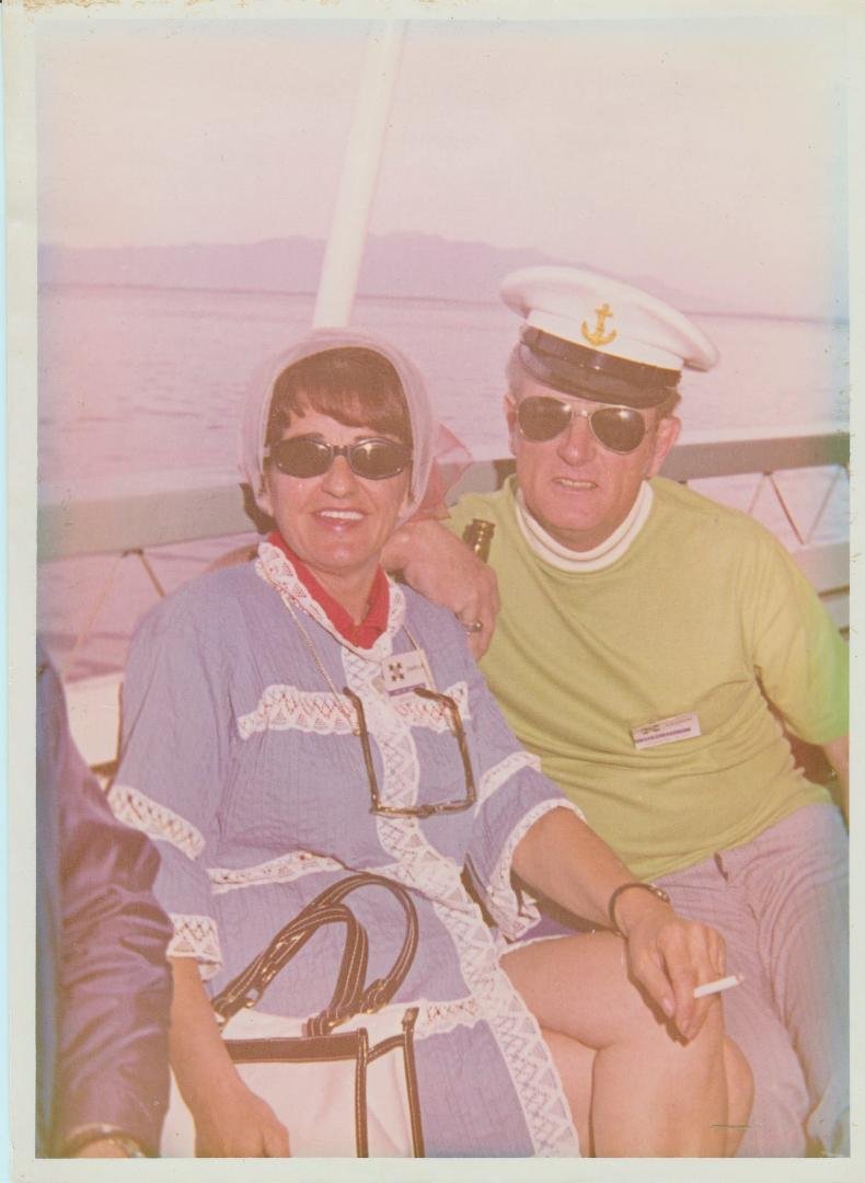 Mom and Dad in 1974 - in Mexico ....... she looked happy cause she drank socially at that time!