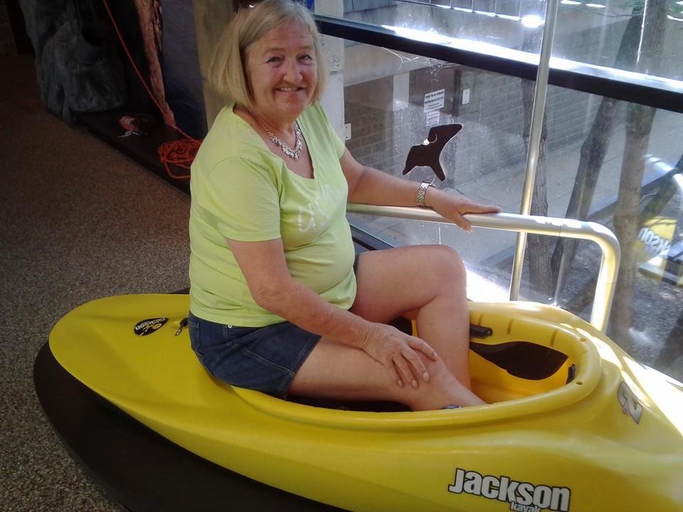 Checking out the kayaking boat today.