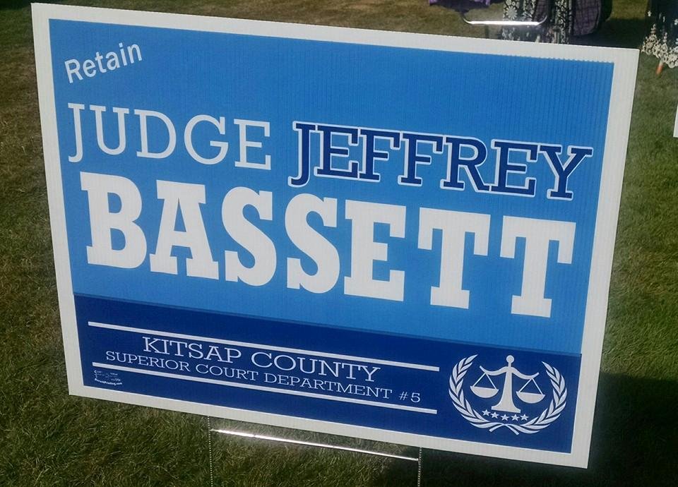 Working the Fair for Judge Jeffrey Bassett....