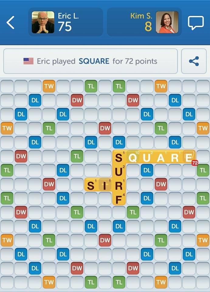 Looks like I just scored 72 points for the very mundane word, "SQUARE."  Whatever works.