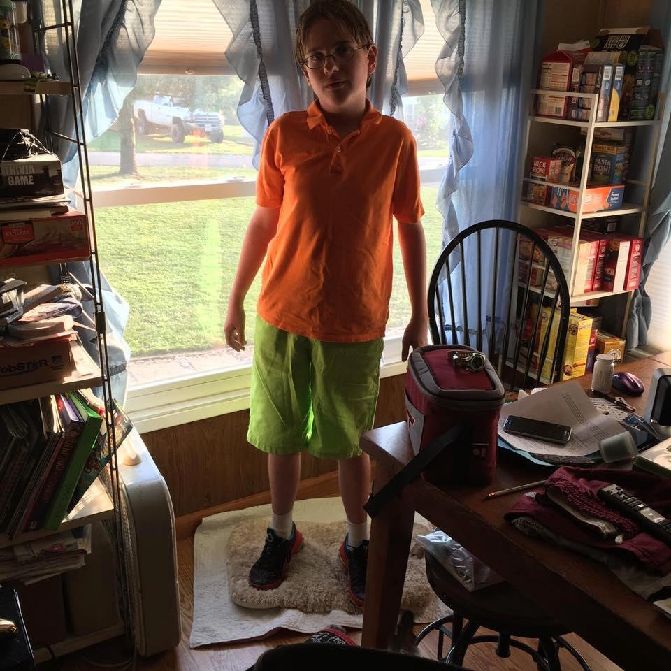Sam has same great fashion sense as dad