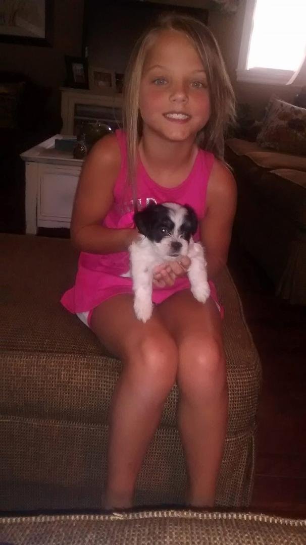 Keeley holding Mitzi the newest member of the family!
