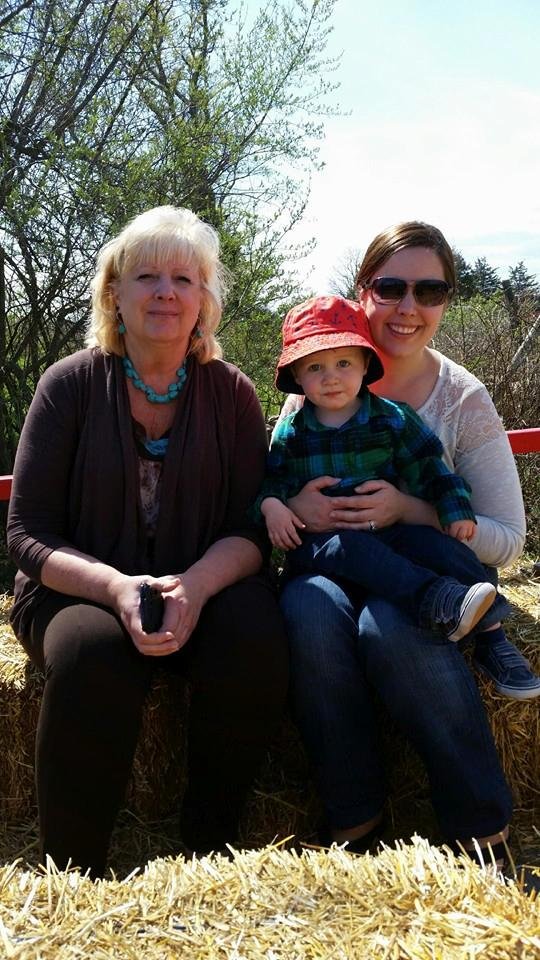Nice day for a hayride with Sarah, Jim, and Sawyer.