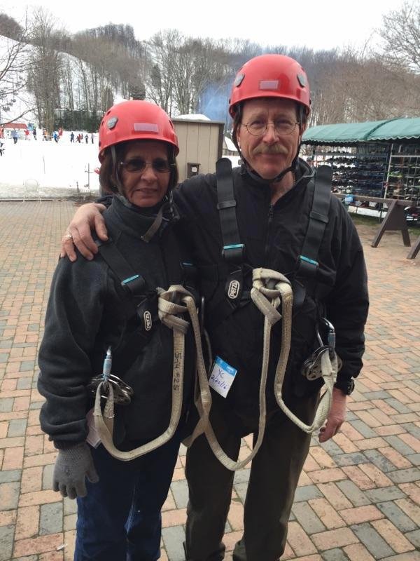 Zip line at Boyne Mt