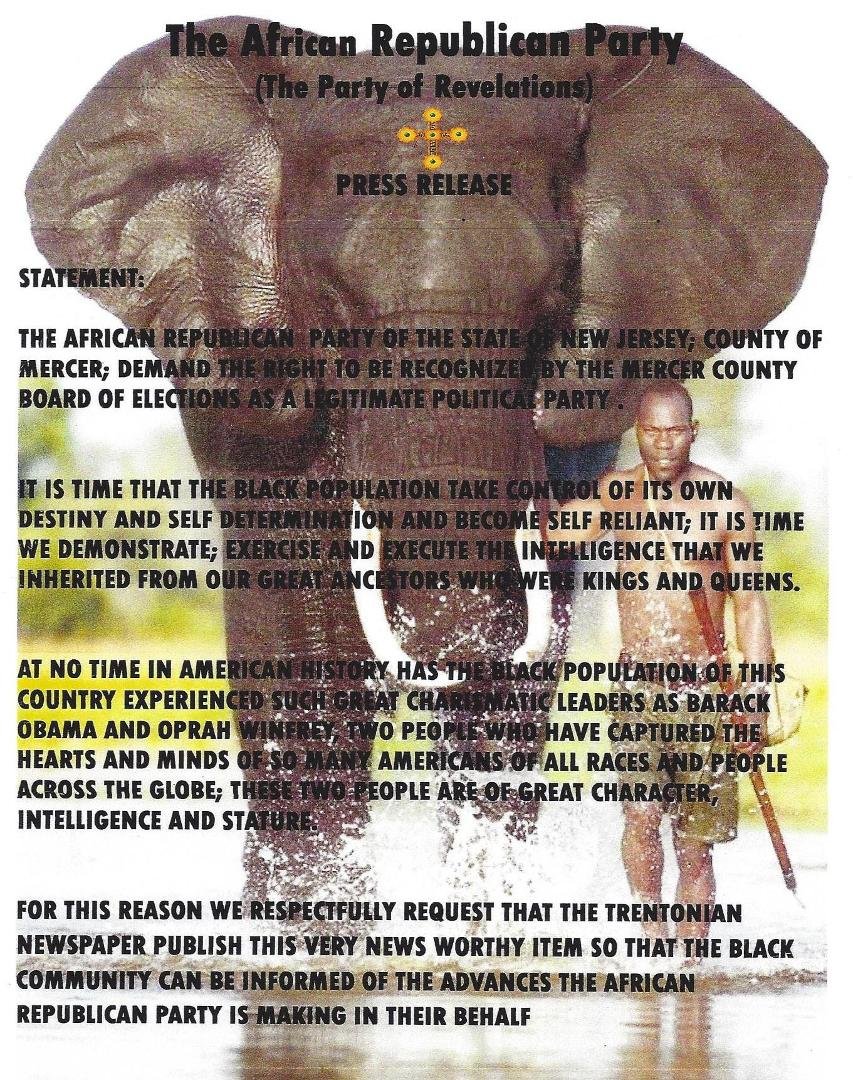 The African Republican Party Support Paul Perez for Mayor