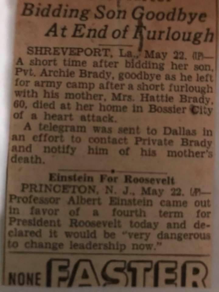 This is the flip side of the article found in my grandmother’s South Park yearbook. Of particular interest to me , although the first is indeed tragic, is the article at the bottom. This is the only political post you will